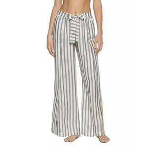 BECCA By  Rebecca Virtue Getaway Swim Cover-Up Pants Size Large/G Blue Striped